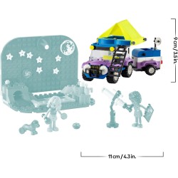 LEGO Friends 42603 Camping-Van Sotto le Stelle con Telescopio Giocattolo, Modellino di Auto 4x4, Mini Bamboline di Nova e Aliya