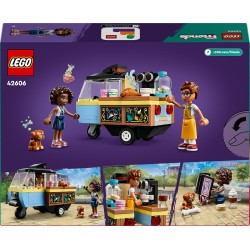 LEGO Friends 42606 Furgoncino del Fornaio, Kit di Costruzioni con Cucina Giocattolo Mobile, Cibo, Mini Bamboline di Aliya e Jul