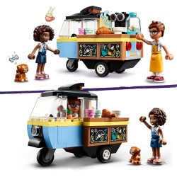 LEGO Friends 42606 Furgoncino del Fornaio, Kit di Costruzioni con Cucina Giocattolo Mobile, Cibo, Mini Bamboline di Aliya e Jul