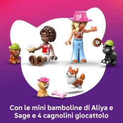 LEGO Friends 42677 Il Forno dei Biscottini per Cani - Negozio Giocattolo con 2 Mini Bamboline, 4 Animali, Trasportino, Cibo e A