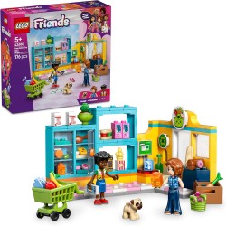 LEGO Friends 42680 Minimarket di Heartlake City - Negozio Giocattolo con 2 Mini Bamboline, Cane, Registratore di Cassa, Accesso