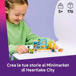 LEGO Friends 42680 Minimarket di Heartlake City - Negozio Giocattolo con 2 Mini Bamboline, Cane, Registratore di Cassa, Accesso