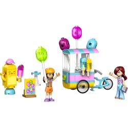 LEGO Friends 42692 Bancarella dei Gelati con Palloncini - Negozio Giocattolo con Bici, 2 Mini Bamboline, Accessori, Cibo e Masc