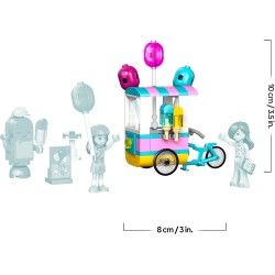 LEGO Friends 42692 Bancarella dei Gelati con Palloncini - Negozio Giocattolo con Bici, 2 Mini Bamboline, Accessori, Cibo e Masc