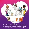 LEGO Friends 42696 Clinica Veterinaria Giocattolo per Animali - Gioco Didattico con Stalla per Cavalli, 2 Mini Bamboline, Cagno