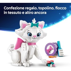 LEGO | 43286 Disney Adorabile Minou de Gli Aristogatti - Gatto Giocattolo con Accessori, incluso un Fiocco in Tessuto - Decoraz
