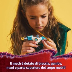 LEGO NINJAGO 71827 Mech da Battaglia di Zane - Figura Giocattolo Ninja Snodabile con 3 Minifigure con Armatura, Spade e Accesso