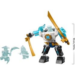 LEGO NINJAGO 71827 Mech da Battaglia di Zane - Figura Giocattolo Ninja Snodabile con 3 Minifigure con Armatura, Spade e Accesso