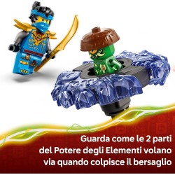LEGO NINJAGO 71849 Nya Contro Spinner Mostro della Mutazione - Giocattolo Ninja Rotante con Lanciatore, Trottola da Combattimen
