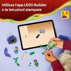 LEGO NINJAGO 71849 Nya Contro Spinner Mostro della Mutazione - Giocattolo Ninja Rotante con Lanciatore, Trottola da Combattimen