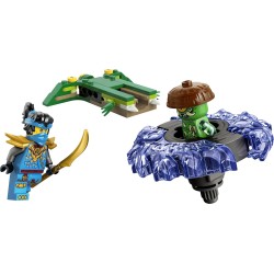 LEGO NINJAGO 71849 Nya Contro Spinner Mostro della Mutazione - Giocattolo Ninja Rotante con Lanciatore, Trottola da Combattimen
