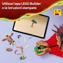 LEGO NINJAGO 71850 Lloyd Contro Spinner Mostro della Terra - Giocattolo Ninja Rotante con Lanciatore, Trottola da Combattimento