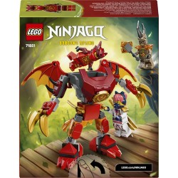 LEGO NINJAGO 71851 Battle Pack Mech Drago di Kai - Action Figure Giocattolo con 3 Minifigure e Katana Ninja