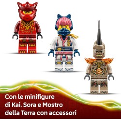 LEGO NINJAGO 71851 Battle Pack Mech Drago di Kai - Action Figure Giocattolo con 3 Minifigure e Katana Ninja