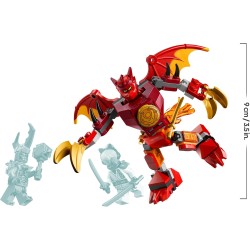 LEGO NINJAGO 71851 Battle Pack Mech Drago di Kai - Action Figure Giocattolo con 3 Minifigure e Katana Ninja