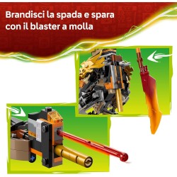 LEGO NINJAGO 71854 Mech della Missione di Cole e Drago Zane - Giocattolo Ninja con Action Figure, 3 Minifigure e Spade