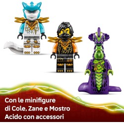 LEGO NINJAGO 71854 Mech della Missione di Cole e Drago Zane - Giocattolo Ninja con Action Figure, 3 Minifigure e Spade
