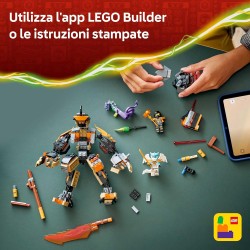 LEGO NINJAGO 71854 Mech della Missione di Cole e Drago Zane - Giocattolo Ninja con Action Figure, 3 Minifigure e Spade