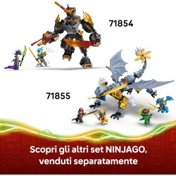 LEGO NINJAGO 71854 Mech della Missione di Cole e Drago Zane - Giocattolo Ninja con Action Figure, 3 Minifigure e Spade