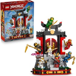 LEGO NINJAGO 71866 Display Personaggi Ninja – 15° Anniversario – Kit di Modellismo con Porta del Monastero, 8 Minifigure da Col
