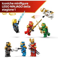 LEGO NINJAGO 71866 Display Personaggi Ninja – 15° Anniversario – Kit di Modellismo con Porta del Monastero, 8 Minifigure da Col