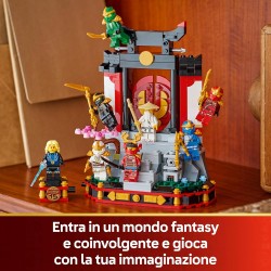 LEGO NINJAGO 71866 Display Personaggi Ninja – 15° Anniversario – Kit di Modellismo con Porta del Monastero, 8 Minifigure da Col