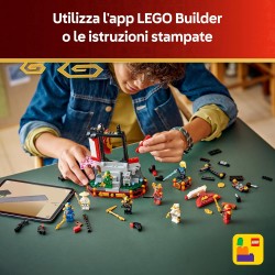 LEGO NINJAGO 71866 Display Personaggi Ninja – 15° Anniversario – Kit di Modellismo con Porta del Monastero, 8 Minifigure da Col