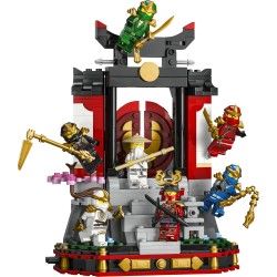 LEGO NINJAGO 71866 Display Personaggi Ninja – 15° Anniversario – Kit di Modellismo con Porta del Monastero, 8 Minifigure da Col
