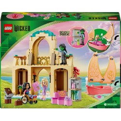LEGO 75681 Wicked Glinda, Elphaba e Nessarose all Università di Shiz - Gioco da Costruire con Barca, 3 Mini Bamboline e Accesso