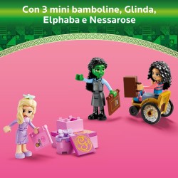 LEGO 75681 Wicked Glinda, Elphaba e Nessarose all Università di Shiz - Gioco da Costruire con Barca, 3 Mini Bamboline e Accesso