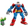 LEGO 76302 DC Mech di Superman Contro Lex Luthor - Action Figure Giocattolo del Supereroe Snodabile con 2 Minifigure