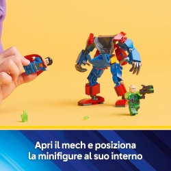 LEGO 76302 DC Mech di Superman Contro Lex Luthor - Action Figure Giocattolo del Supereroe Snodabile con 2 Minifigure