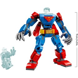 LEGO 76302 DC Mech di Superman Contro Lex Luthor - Action Figure Giocattolo del Supereroe Snodabile con 2 Minifigure