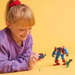 LEGO 76302 DC Mech di Superman Contro Lex Luthor - Action Figure Giocattolo del Supereroe Snodabile con 2 Minifigure