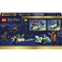 LEGO 76459 Harry Potter Fuga da Privet Drive di Hagrid e Harry - Moto Giocattolo con 4 Minifigure incl. 2 Mangiamorte e una Sce