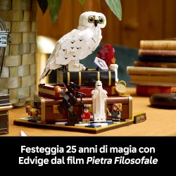 LEGO 76466 Harry Potter Pietra Filosofale – Edizione del Collezionista - Regali per la Festa del Papà - Modellino Fai da Te - D