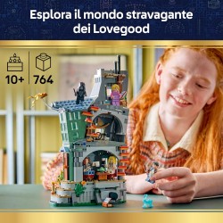 LEGO 76467 Harry Potter La Casa di Luna Lovegood Giocattolo - Modellino in Miniatura con Mattoncino Luminoso e 5 Minifigure - D