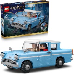 LEGO 76470 Harry Potter Ford Anglia Volante Incantata - Regalo Festa del Papà - Modellino di Macchina Giocattolo con Harry e Ro