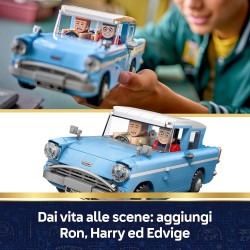 LEGO 76470 Harry Potter Ford Anglia Volante Incantata - Regalo Festa del Papà - Modellino di Macchina Giocattolo con Harry e Ro