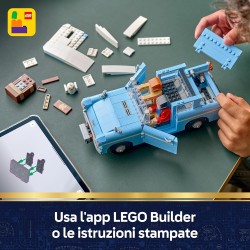 LEGO 76470 Harry Potter Ford Anglia Volante Incantata - Regalo Festa del Papà - Modellino di Macchina Giocattolo con Harry e Ro