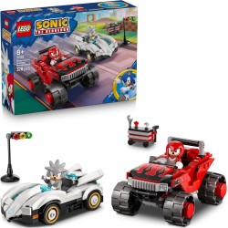 LEGO 77118 Sonic the Hedgehog Auto di Silver vs. Monster Truck di Knuckles Giocattolo - Include 2 Minifigure e 2 Chaos Emeralds