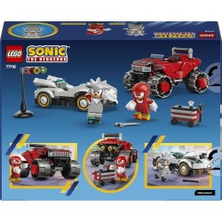 LEGO 77118 Sonic the Hedgehog Auto di Silver vs. Monster Truck di Knuckles Giocattolo - Include 2 Minifigure e 2 Chaos Emeralds