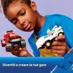 LEGO 77118 Sonic the Hedgehog Auto di Silver vs. Monster Truck di Knuckles Giocattolo - Include 2 Minifigure e 2 Chaos Emeralds