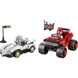 LEGO 77118 Sonic the Hedgehog Auto di Silver vs. Monster Truck di Knuckles Giocattolo - Include 2 Minifigure e 2 Chaos Emeralds