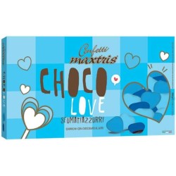 MAXTRIS - CONFETTI CHOCO LOVE 500 gr. - CUORICINI SFUMATI CON CIOCCOLATO AL LATTE (Celesti), MAX0074