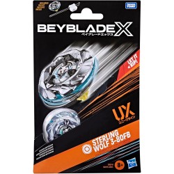 Hasbro Beyblade X, Starter Pack, Sterling Wolf 3-80FB UX con trottola e Lanciatore