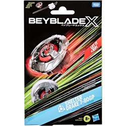 Hasbro Beyblade X, Set Starter Pack Shelter Drake 7-80GP BX con Trottola e Lanciatore