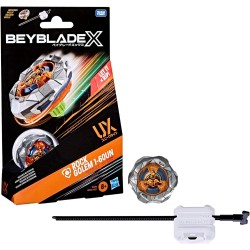 Hasbro Beyblade X, Set Starter Pack Rock Golem 1-60UN UX con Trottola e Lanciatore