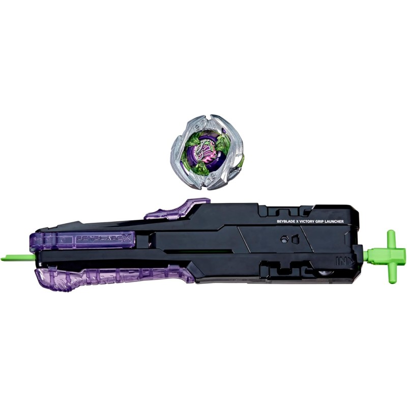 Hasbro Beyblade X, Set con Lanciatore Victory con Rotazione a Destra e Impugnatura