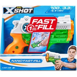 ZURU - XSHOT - Fast Fill - Nano - Water Blaster - Water Gun - Outdoor Play - Fast Fill - Spara fino a 9m - 56333-2023